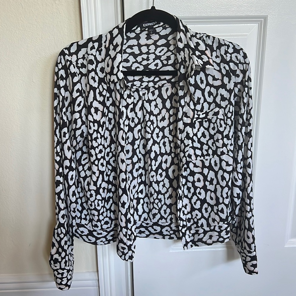 Express cheetah blouse